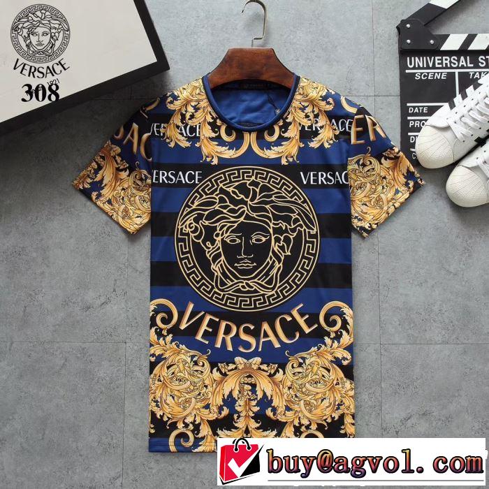 3色可選 半袖Tシャツ 2019春夏トレンドアイテム 今期のトレンド定番アイテム VERSACE ヴェルサーチ