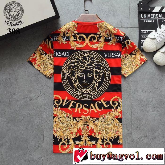 3色可選 半袖Tシャツ 2019春夏トレンドアイテム 今期のトレンド定番アイテム VERSACE ヴェルサーチ