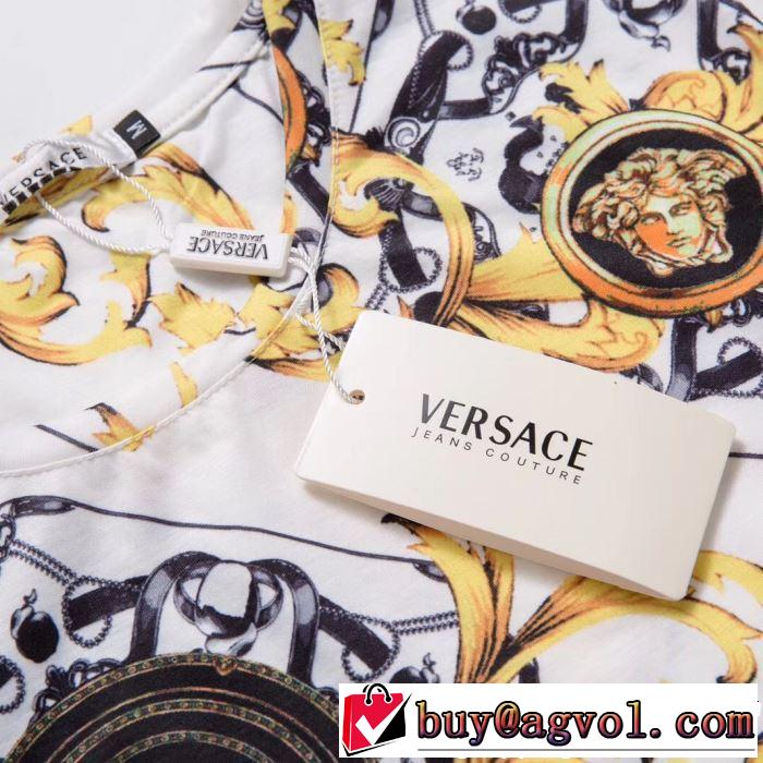 定番のスタイル春夏限定 VERSACE ヴェルサーチ 半袖Tシャツ 3色可選 2019春夏のトレンド新商品