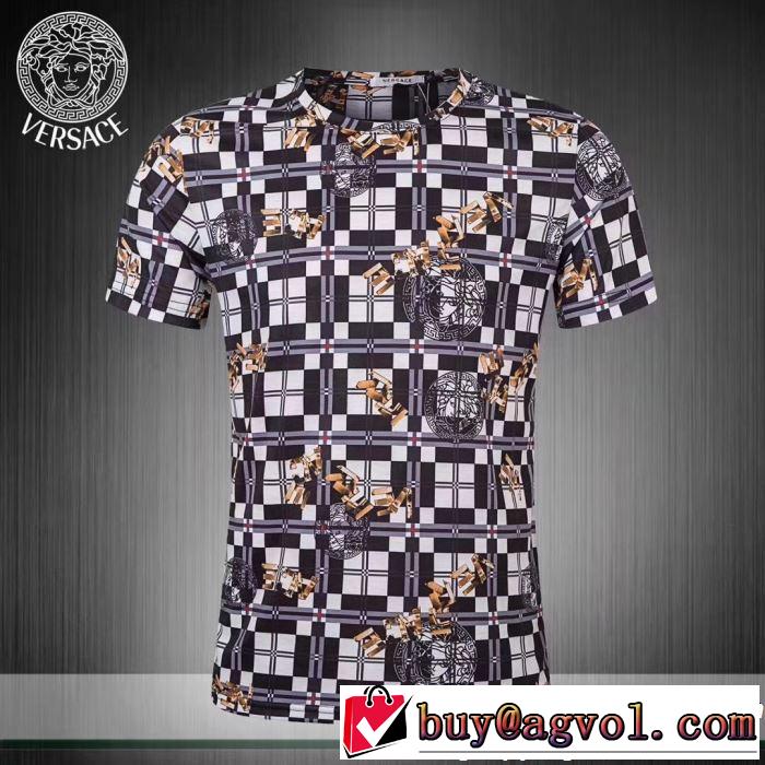 VERSACE ヴェルサーチ 半袖Tシャツ 2色可選 大人の華やかさを演出 【2019春夏】最新コレクション