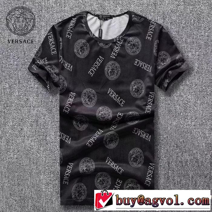 春色の最旬の人気アイテム 2019春夏トレンドアイテム VERSACE ヴェルサーチ 半袖Tシャツ 2色可選