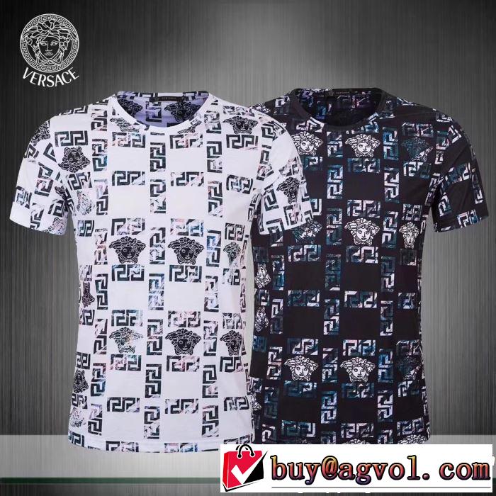 今シーズン注目のデザイン VERSACE ヴェルサーチ 半袖Tシャツ 2色可選 大人カジュアル夏ファッション2019