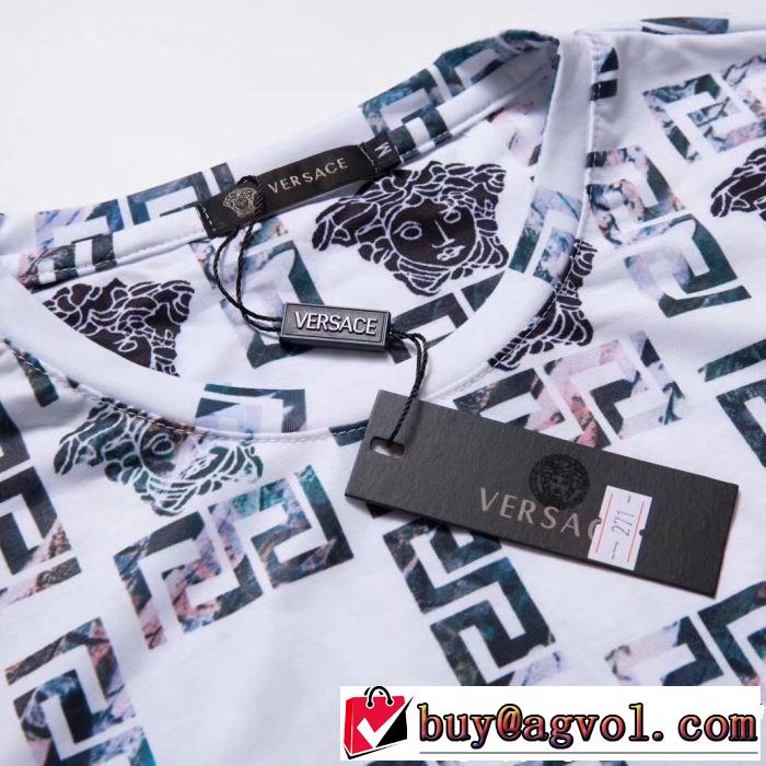 今シーズン注目のデザイン VERSACE ヴェルサーチ 半袖Tシャツ 2色可選 大人カジュアル夏ファッション2019