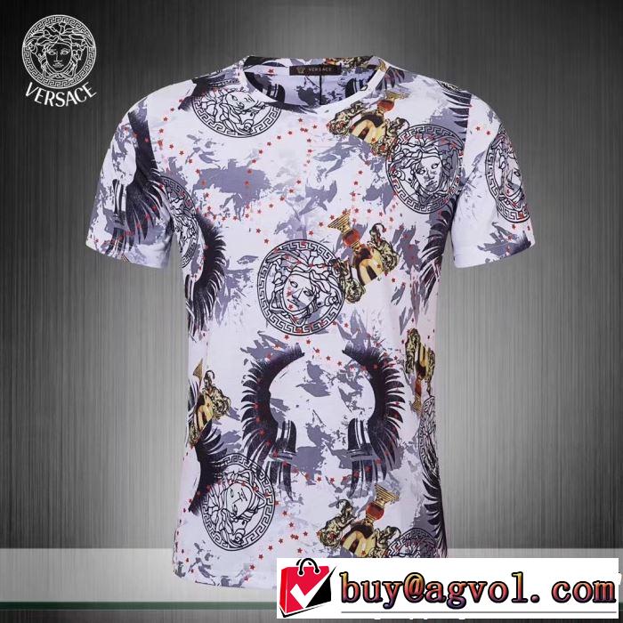 VERSACE ヴェルサーチ 半袖Tシャツ 2色可選 2019年春夏シーズンの人気 今流行りの最新コレクション