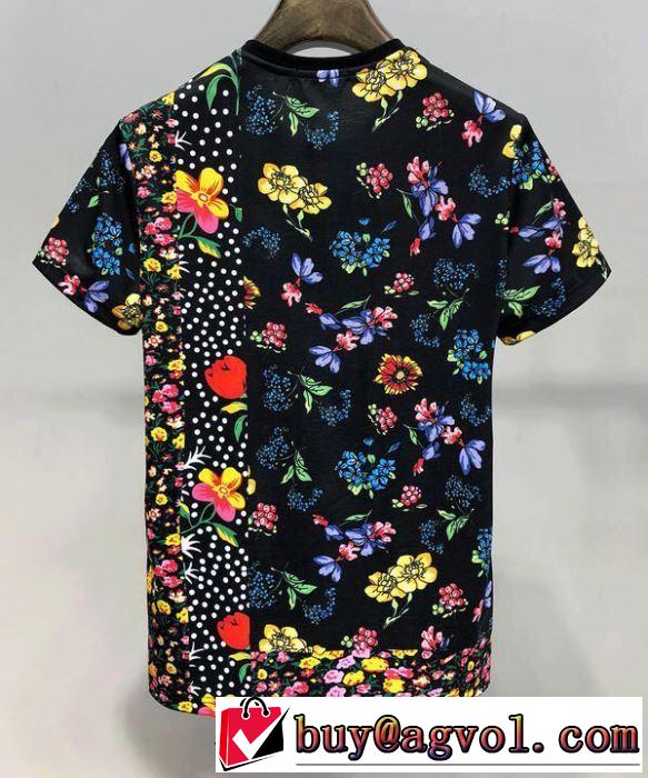 最新で完売確実 ヴェルサーチ2019春夏トレンドアイテム  VERSACE Tシャツ/半袖 限定デザイン大人気完売前に