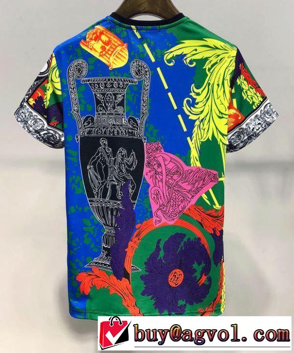 VERSACE  最新先取りおしゃれなロゴ入り  Tシャツ/半袖2019春夏も引き続き人気セールヴェルサーチ