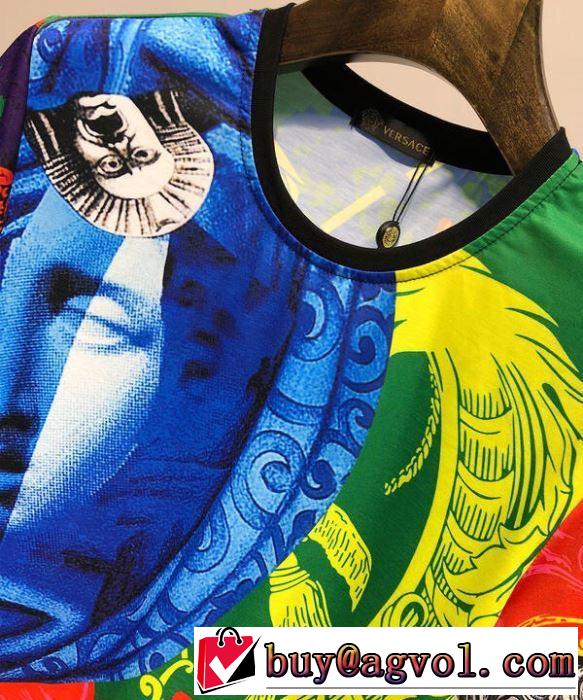 VERSACE  最新先取りおしゃれなロゴ入り  Tシャツ/半袖2019春夏も引き続き人気セールヴェルサーチ
