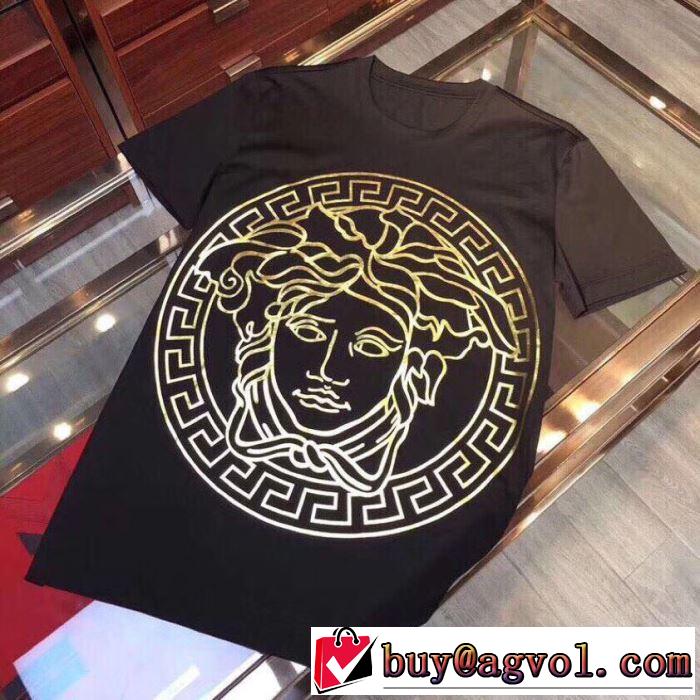 VERSACE 2019SSのトレンド商品 2色可選 Tシャツ/半袖夏ファッションをおしゃれに楽しもう ヴェルサーチ