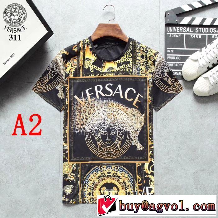 2019SSのトレンド商品 ヴェルサーチ夏キレ味をプラス VERSACE 3色可選 Tシャツ/半袖