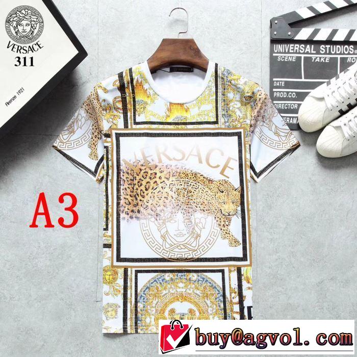 2019SSのトレンド商品 ヴェルサーチ夏キレ味をプラス VERSACE 3色可選 Tシャツ/半袖