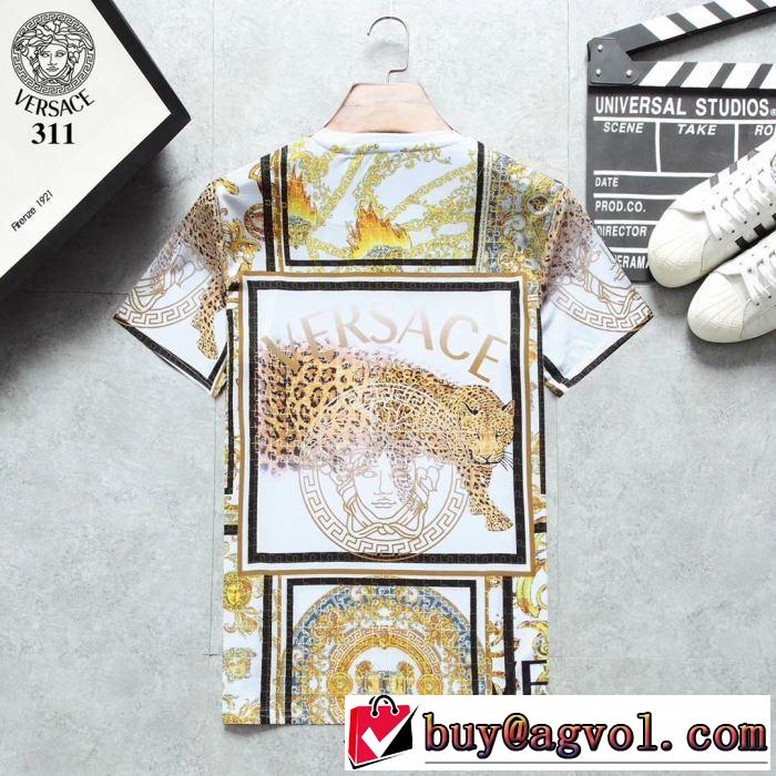 2019SSのトレンド商品 ヴェルサーチ夏キレ味をプラス VERSACE 3色可選 Tシャツ/半袖
