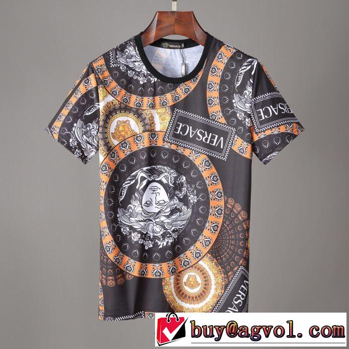 VERSACE 2019夏ファション新品 Tシャツ/半袖 大注目日本未入荷 ヴェルサーチ超あたたかい