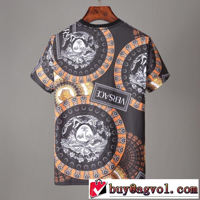 VERSACE 2019夏ファション新品 Tシャツ/半袖 大注目日本未入荷 ヴェルサーチ超あたたかい