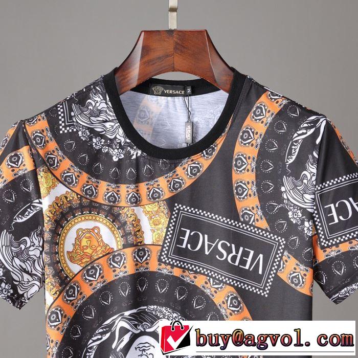 VERSACE 2019夏ファション新品 Tシャツ/半袖 大注目日本未入荷 ヴェルサーチ超あたたかい