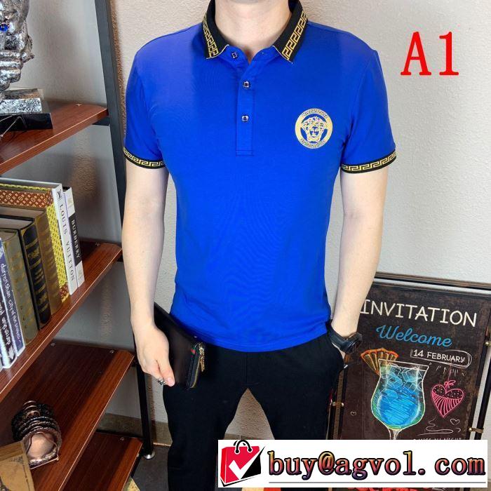 新作コレクションを見る ヴェルサーチVERSACE 3色可選 Tシャツ/半袖 2019春夏トレンドアイテム