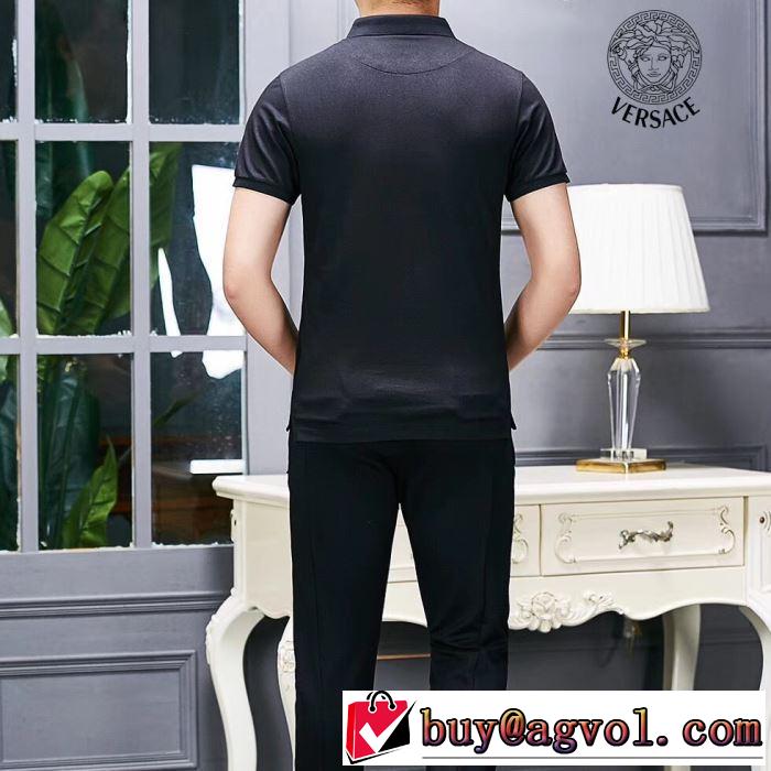 大人っぽいファション感Tシャツ/半袖 ヴェルサーチVERSACE きちんと感をプラス 2色可選