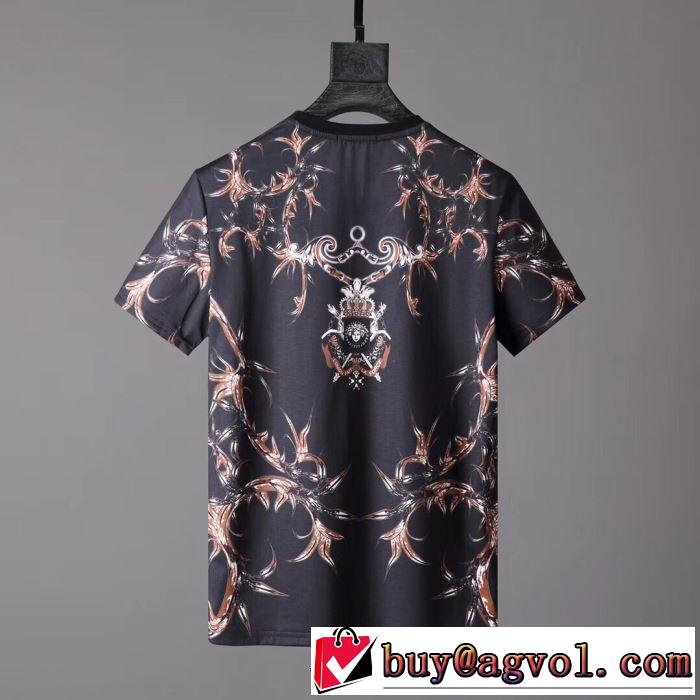 シンプル使える ヴェルサーチ春夏の流行り2019新品 VERSACE  Tシャツ/半袖超あたたかい