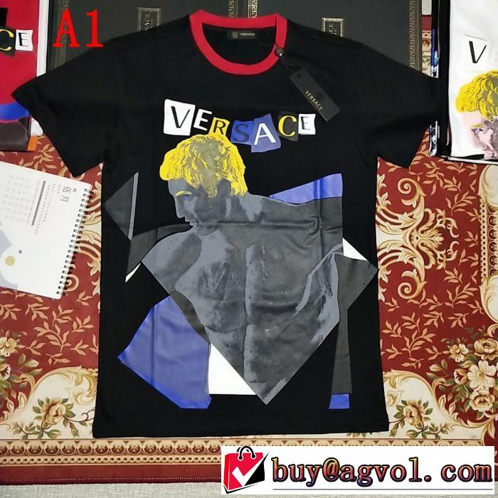 VERSACE 3色可選 一押し注目ブランドファションTシャツ/半袖2019SSのトレンド商品 ヴェルサーチ