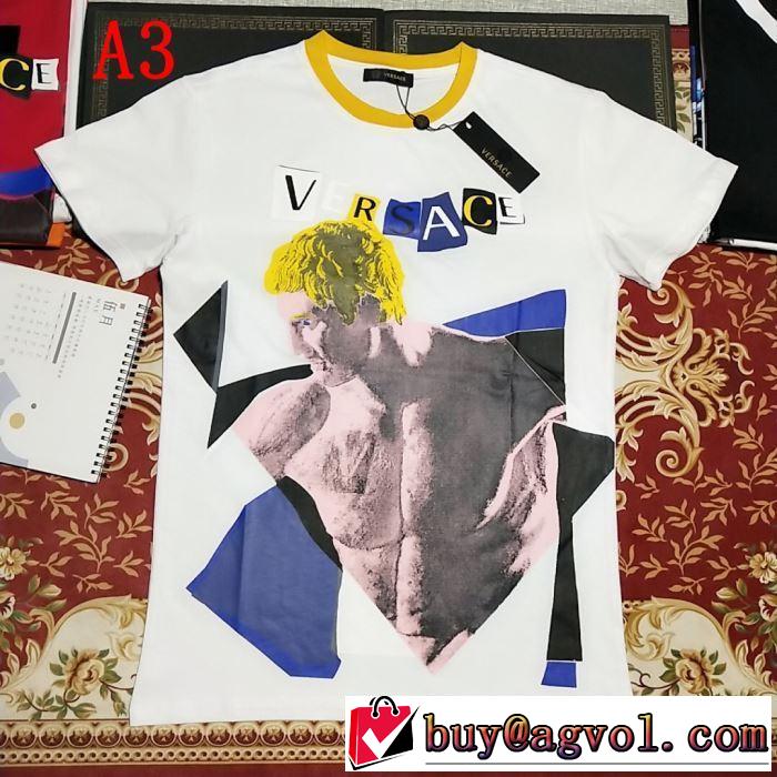 VERSACE 3色可選 一押し注目ブランドファションTシャツ/半袖2019SSのトレンド商品 ヴェルサーチ