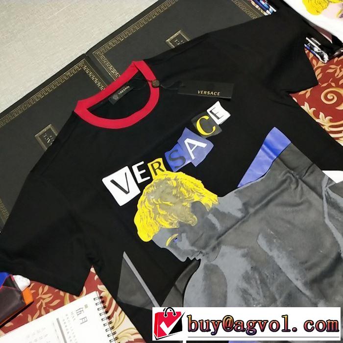 VERSACE 3色可選 一押し注目ブランドファションTシャツ/半袖2019SSのトレンド商品 ヴェルサーチ