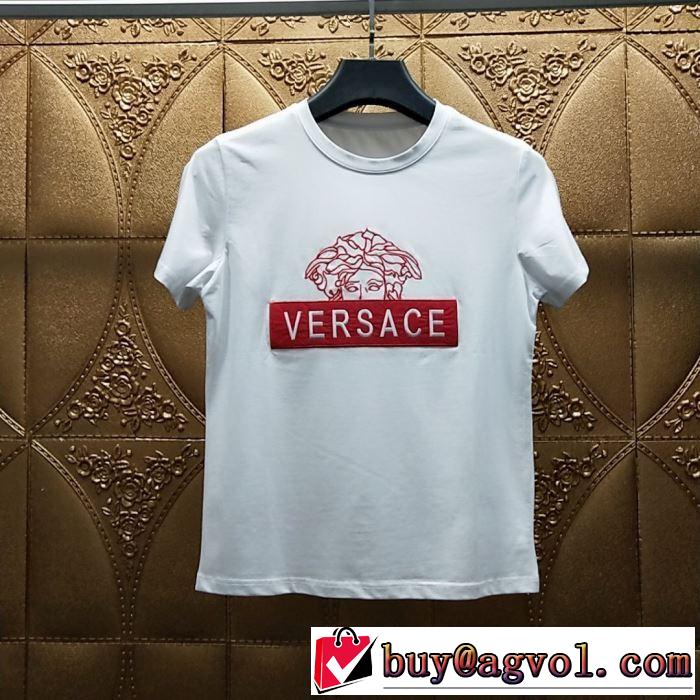 人気モデル愛用VERSACE Tシャツ/半袖 2色可選 ヴェルサーチ 2019限定 男性に人気
