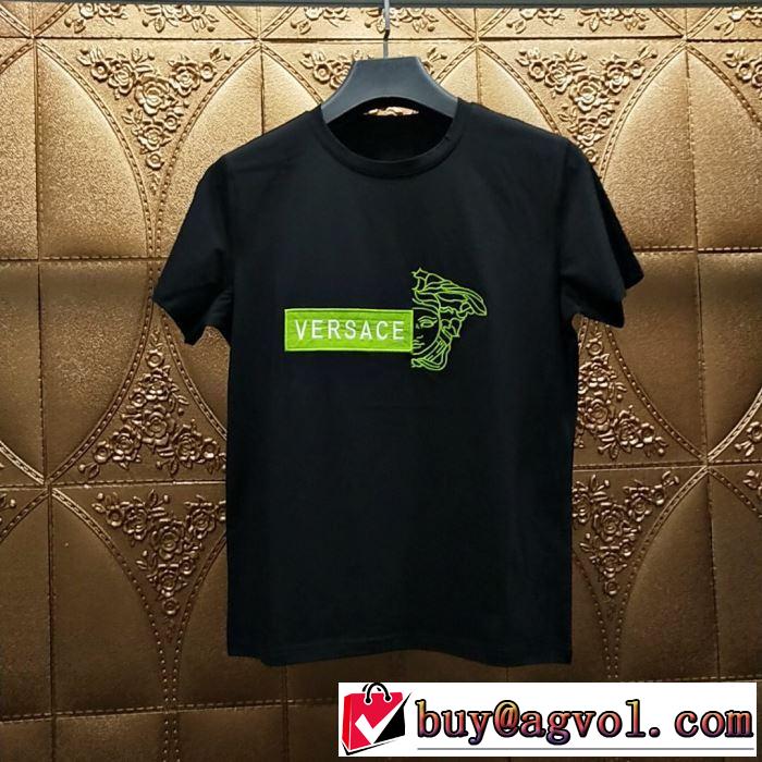 Tシャツ/半袖 2色可選 2019限定 男性に人気ヴェルサーチ 今年は大きめの新作がトレンド VERSACE