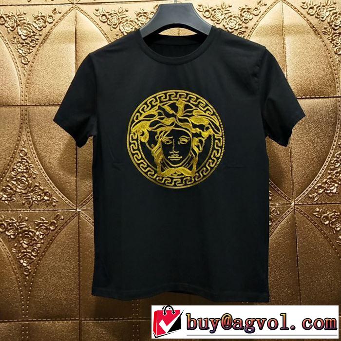 ヴェルサーチ 手持ち在庫あり海外セレブ愛用 VERSACE Tシャツ/半袖 2色可選 2019夏ファション新品