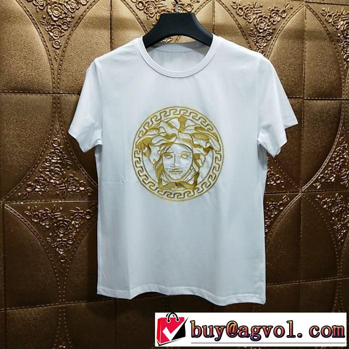 ヴェルサーチ 手持ち在庫あり海外セレブ愛用 VERSACE Tシャツ/半袖 2色可選 2019夏ファション新品