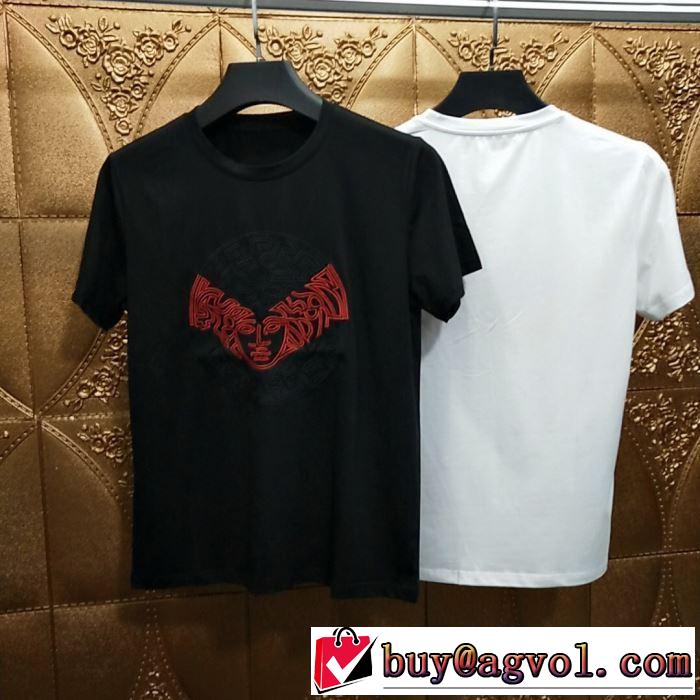 VERSACE Tシャツ/半袖 2色可選 格安SALE ヴェルサーチ 【2019春夏】最新コレクション すごく稀少カラー