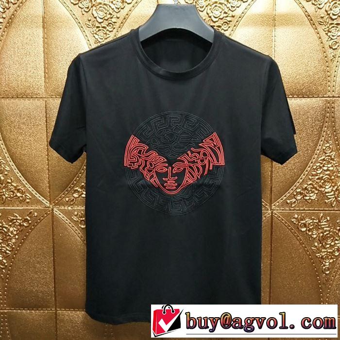 VERSACE Tシャツ/半袖 2色可選 格安SALE ヴェルサーチ 【2019春夏】最新コレクション すごく稀少カラー
