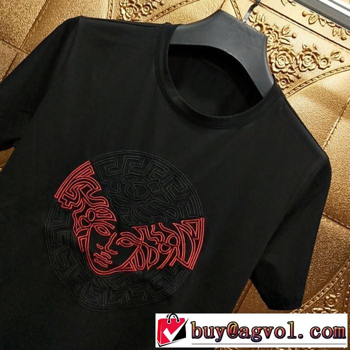 VERSACE Tシャツ/半袖 2色可選 格安SALE ヴェルサーチ 【2019春夏】最新コレクション すごく稀少カラー