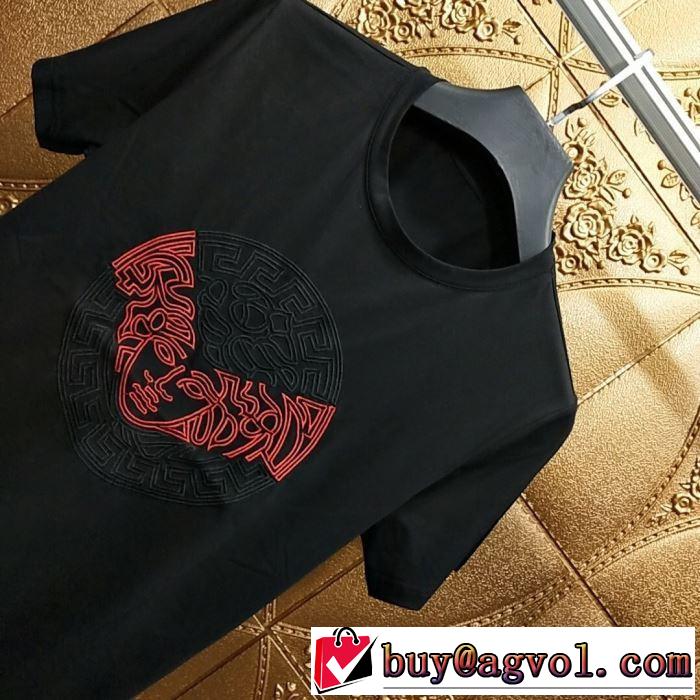 VERSACE Tシャツ/半袖 2色可選 格安SALE ヴェルサーチ 【2019春夏】最新コレクション すごく稀少カラー