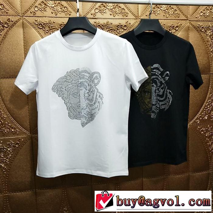 最新のトレンドブランド人気的 Tシャツ/半袖 2色可選 ヴェルサーチ 2019春夏の大注目トレンド VERSACE