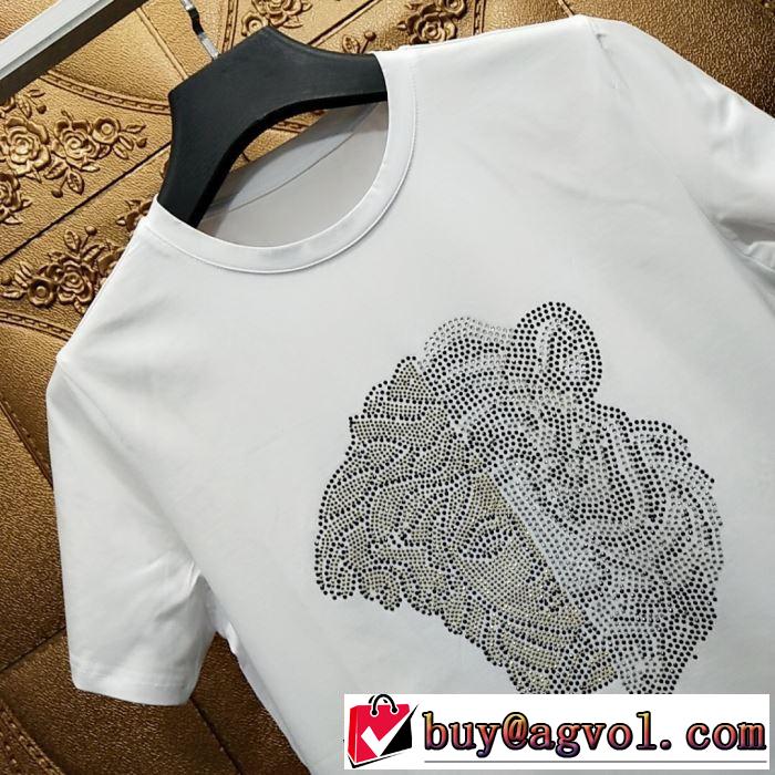 最新のトレンドブランド人気的 Tシャツ/半袖 2色可選 ヴェルサーチ 2019春夏の大注目トレンド VERSACE