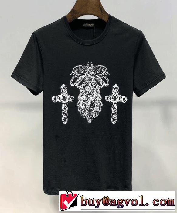 2019限定 男性に人気 ヴェルサーチ  Tシャツ/半袖 2色可選 VERSACE 海外セレブは大人気