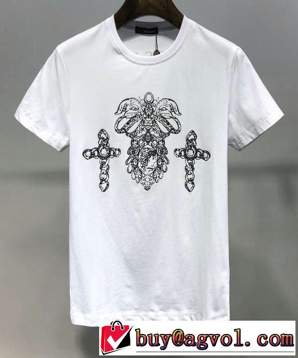 2019限定 男性に人気 ヴェルサーチ  Tシャツ/半袖 2色可選 VERSACE 海外セレブは大人気