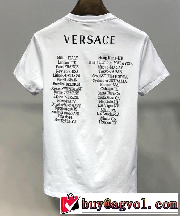 2019限定 男性に人気 ヴェルサーチ  Tシャツ/半袖 2色可選 VERSACE 海外セレブは大人気