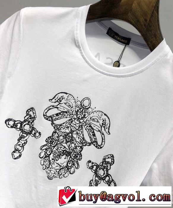 2019限定 男性に人気 ヴェルサーチ  Tシャツ/半袖 2色可選 VERSACE 海外セレブは大人気