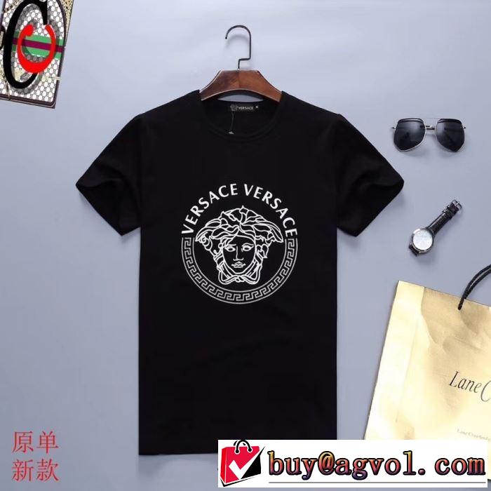 2019春夏人気トレンドアイテム VERSACE Tシャツ/半袖 2色可選 最新で完売確実 ヴェルサーチ