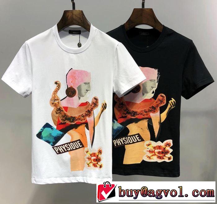大人気オリジナル ヴェルサーチ 2019限定 男性に人気 VERSACE Tシャツ/半袖 2色可選