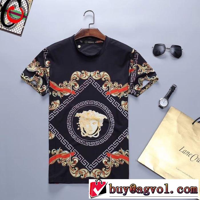 超あたたかい VERSACE Tシャツ/半袖  2019年春夏シーズンの人気 ヴェルサーチ  すごく稀少カラー