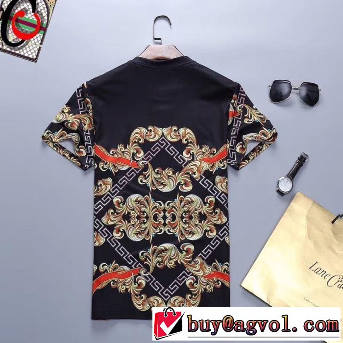 超あたたかい VERSACE Tシャツ/半袖  2019年春夏シーズンの人気 ヴェルサーチ  すごく稀少カラー