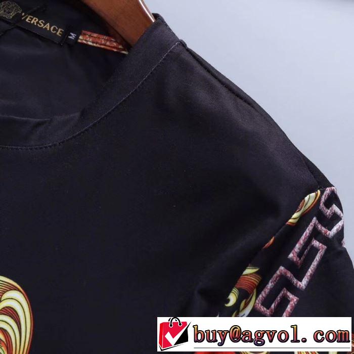 超あたたかい VERSACE Tシャツ/半袖  2019年春夏シーズンの人気 ヴェルサーチ  すごく稀少カラー