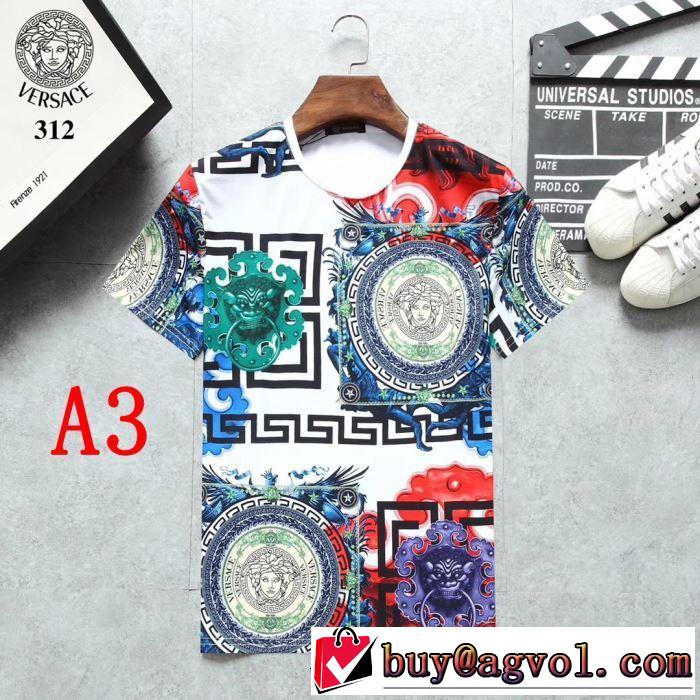 2019年夏の一押しファッションアイテム ヴェルサーチ VERSACE Tシャツ/半袖 3色可選