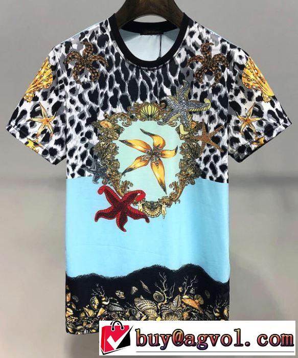 春夏の流行り2019新品 ヴェルサーチ最新で完売確実 VERSACE Tシャツ/半袖 すごく稀少カラー