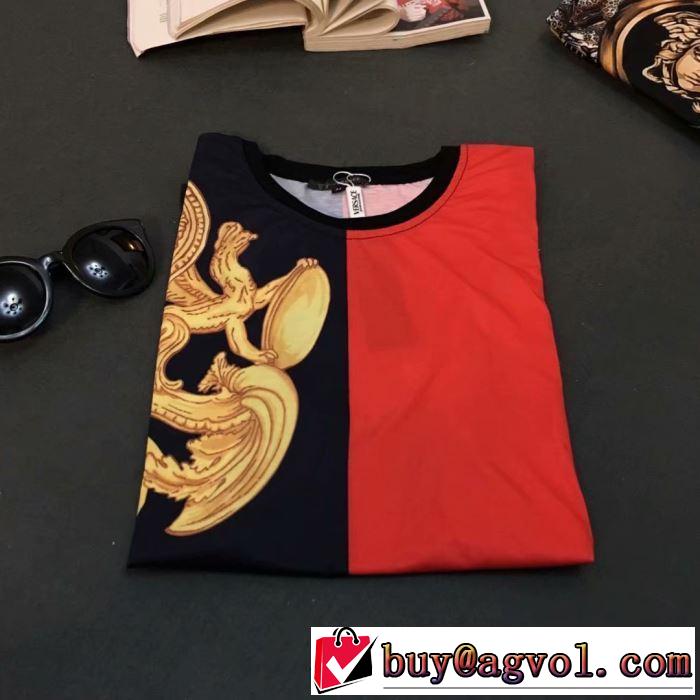 手持ち在庫あり海外セレブ愛用 ヴェルサーチ 最新で完売確実 VERSACE Tシャツ/半袖 2019限定 男性に人気