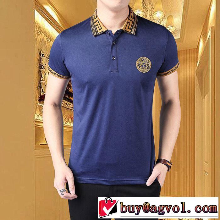 Tシャツ/半袖   2色可選 ヴェルサーチVERSACE  《2019年》今、注目のストリート 優しい雰囲気スタイリッシュに