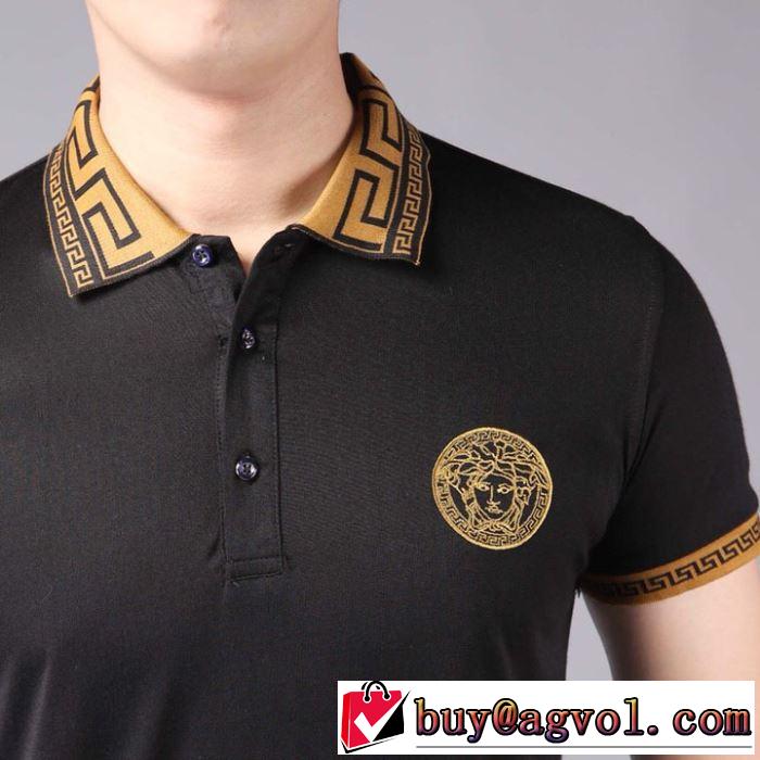 Tシャツ/半袖   2色可選 ヴェルサーチVERSACE  《2019年》今、注目のストリート 優しい雰囲気スタイリッシュに