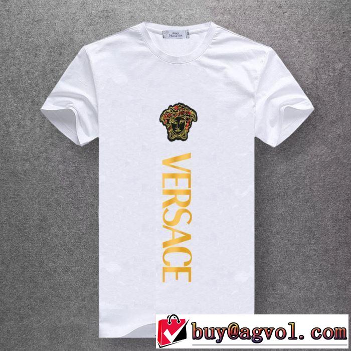 5色可選 ヴェルサーチ 優しい雰囲気スタイリッシュにVERSACE  Tシャツ/半袖  2019春夏は人気定番