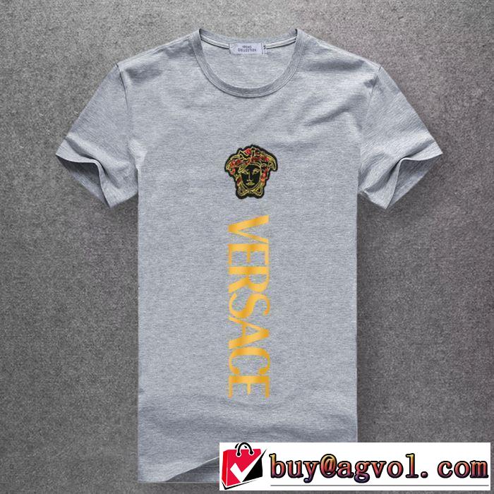 5色可選 ヴェルサーチ 優しい雰囲気スタイリッシュにVERSACE  Tシャツ/半袖  2019春夏は人気定番